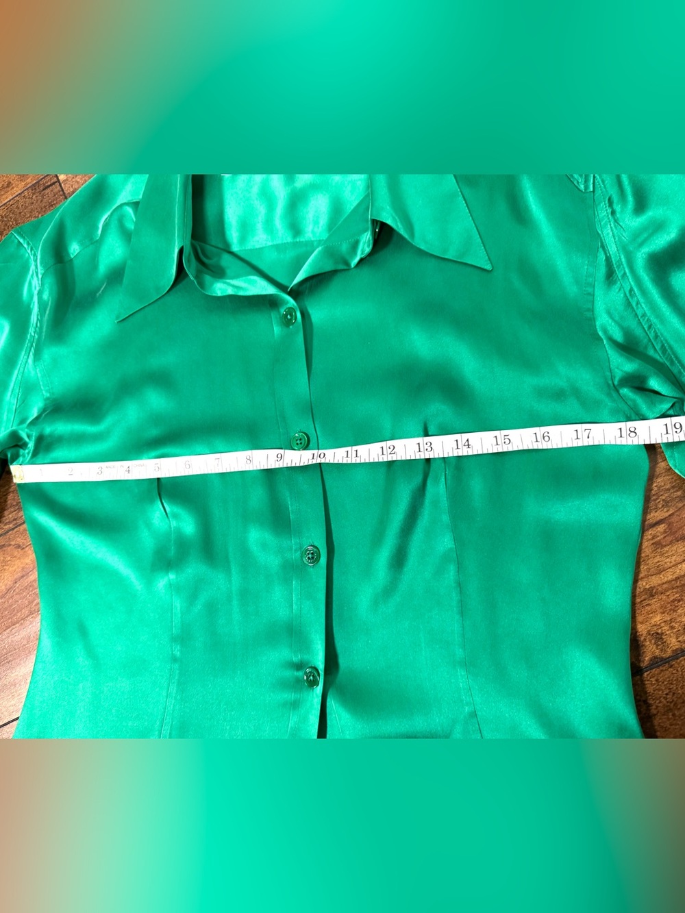 Equipment 100% Silk Emerald Green Slim Button-Up Shirt US10 NWOT - Picture 11 of 13